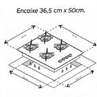 Fogão Cooktop 4 Bocas Ultra Chama Bivolt Chamalux - Branco