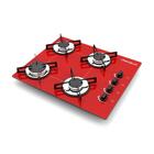 Fogão Cooktop 4 Bocas Ultra Chama Bivolt Chamalux - Vermelho