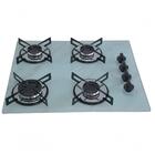 Fogão Cooktop 4 Bocas Ultra Chama Marmorizador Branco