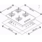 Fogão Cooktop 4 Bocas Vermelho Bivolt Chamalux