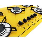 Fogão Cooktop 5 Bocas A Gás D&d Metal Amarelo Bivolt
