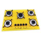 Fogão Cooktop 5 Bocas A Gás D&d Metal Amarelo Bivolt