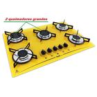 Fogão Cooktop 5 Bocas A Gás D&d Metal Amarelo Bivolt