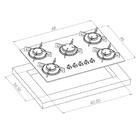 Fogão Cooktop 5 Bocas A Gás D&d Metal Preto Bivolt