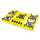 Fogão Cooktop 5 Bocas A Gás Safanelli Amarelo Fca501 Bivolt