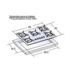 Fogão Cooktop 5 Bocas A Gás Safanelli Amarelo Fca501 Bivolt
