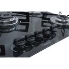 Fogão Cooktop 5 Bocas Tripla Chama Marmorizador Preto