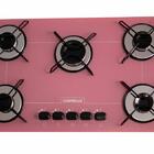 Fogão Cooktop 5 Bocas Ultra Chama Rosa