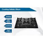 Fogão Cooktop 5 Bocas Vitrum 5q 127/220v Preto - Itatiaia