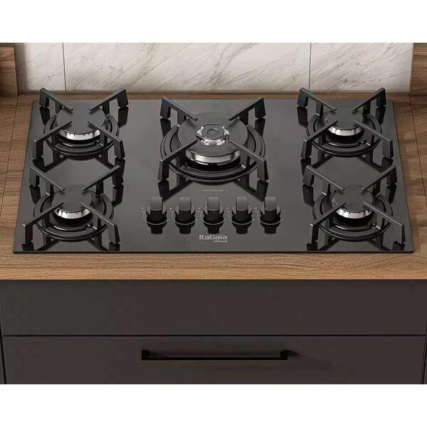 Fogão Cooktop 5 Bocas Vitrum 5q 127/220v Preto - Itatiaia