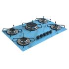Fogão Cooktop 5bocas Tripla Chama 127/220v Marmo Azul