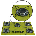 Fogão Cooktop 5bocas Ultra Chama 127/220v Marmo Amarelo