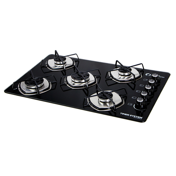 Fogão Cooktop A  Gás 5 Bocas Exclusiva Tecnologia De Seguranç