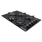 Fogão Cooktop A Gás 5 Bocas Sistema De Segurança E Tremp Ferr