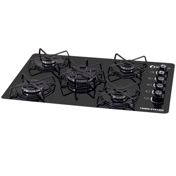 Fogão Cooktop A Gás 5 Bocas Tripla Chama Corta Gás Ts53cptp