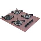 Fogão Cooktop Chapa 4bocas Ultra Chama 127/220v Marmo Rosa