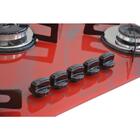 Fogão Cooktop Chapa 5bocas Tripla Chama 127/220v Mar Verm