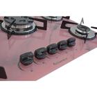 Fogão Cooktop Chapa 5bocas Tripla Chama 127/220v Marmo Rosa