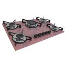 Fogão Cooktop Chapa 5bocas Tripla Chama 127/220v Marmo Rosa