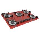 Fogão Cooktop Chapa 5bocas Ultra Chama 127/220v Mar Vermelho