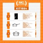 Fogão Cooktop De Indução 2 Bocas Elétrico Eci02ep 220v E Pane