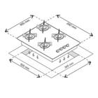 Fogão Cooktop Gás 4 Bocas Ultra Chama 127v/220v Preto