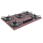 Fogão Cooktop Gás 5 Bocas Ultra Chama Marmorizado Rosa