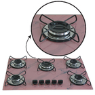 Fogão Cooktop Gás 5 Bocas Ultra Chama Marmorizado Rosa