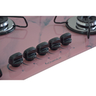 Fogão Cooktop Gás 5 Bocas Ultra Chama Marmorizado Rosa