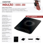 Fogão Cooktop Indução Vitrocerâmico Portátil Acki01i-01 Preto