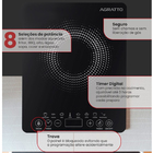 Fogão Cooktop Indução Vitrocerâmico Portátil Acki01i-01 Preto