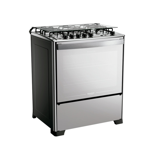 Fogão Dako Magister 5 Bocas Style Mesa De Inox A Gás Espelhad