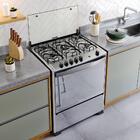 Fogão Dako Magister 5 Bocas Style Mesa De Inox A Gás Espelhad