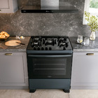 Fogão Dako Supreme Glass 5 Bocas Com Timer Touch Titanium Biv