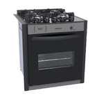 Fogão De Embutir 4 Bocas  Venax Gaudi Prisma Vitreo A Gás Gra