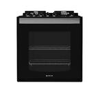 Fogão De Embutir 4 Bocas Preto Com Frente Em Vidro Preto E Me