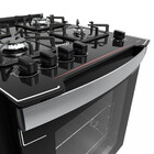 Fogão De Embutir 4 Bocas Preto Com Mesa De Vidro Dako Diploma