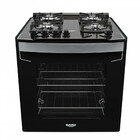 Fogão De Embutir 4 Bocas Preto Com Mesa De Vidro Dako Diploma