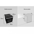 Fogão De Embutir 4 Bocas Preto Com Mesa De Vidro Dako Diploma