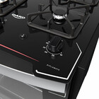 Fogão De Embutir 4 Bocas Preto Com Mesa De Vidro Dako Diploma