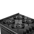 Fogão De Embutir 4 Bocas Preto Com Mesa De Vidro Dako Supreme