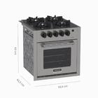 Fogao De Embutir 4 Bocas Venax Gaudi Line Inox Gas Glp