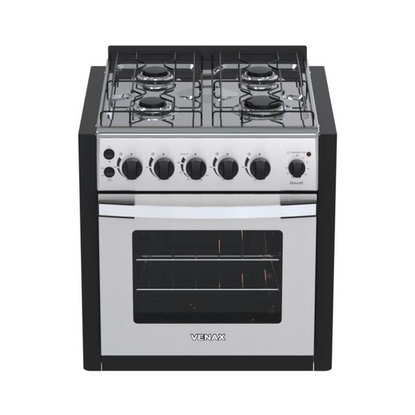 Fogao De Embutir 4 Bocas Venax Gaudi Platinum Gii Inox Gas Glp