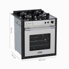 Fogao De Embutir 4 Bocas Venax Gaudi Platinum Vitreo Inox Gas