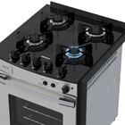 Fogao De Embutir 4 Bocas Venax Gaudi Platinum Vitreo Inox Gas