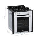 Fogao De Embutir 4 Bocas Venax Gaudi Prisma Vitreo Bl Branco