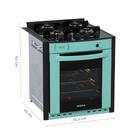 Fogao De Embutir 4 Bocas Venax Gaudi Prisma Vitreo Bl Verde G