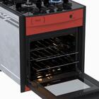 Fogao De Embutir 4 Bocas Venax Gaudi Prisma Vitreo Bl Vermelh