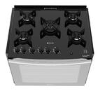 Fogão De Embutir 5 Bocas Preto Com Frente Em Vidro Espelhado