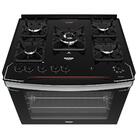 Fogão De Embutir 5 Bocas Preto Com Mesa De Vidro Dako Diploma